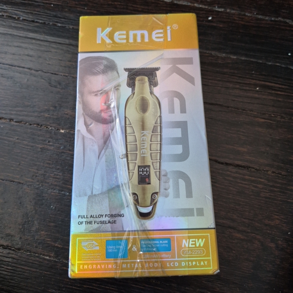 KEMEI 2293 Professional Hair/Beard Trimmer for Men Zero Gapped Hair Clippers ...